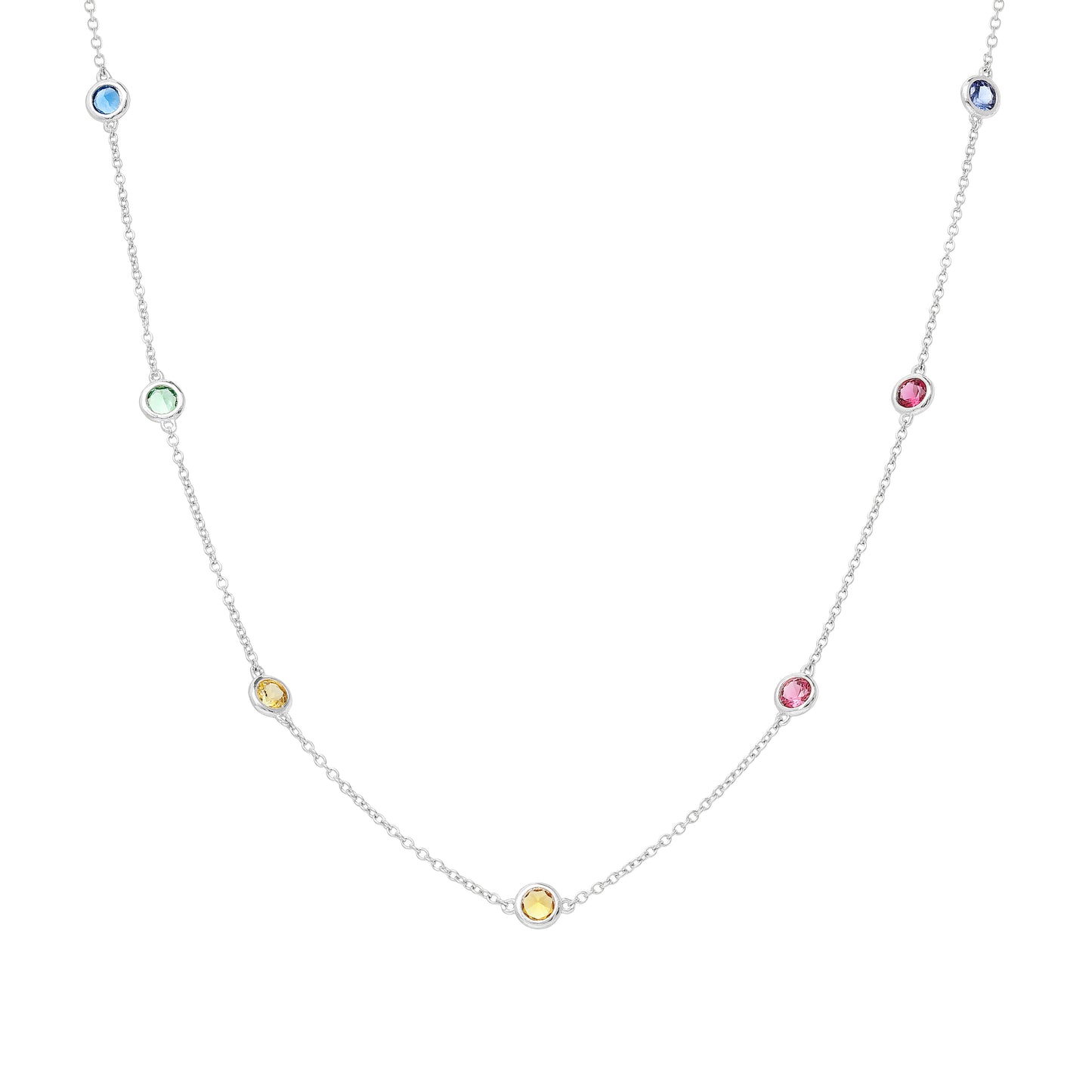 Colorful Gemstone Choker Necklace