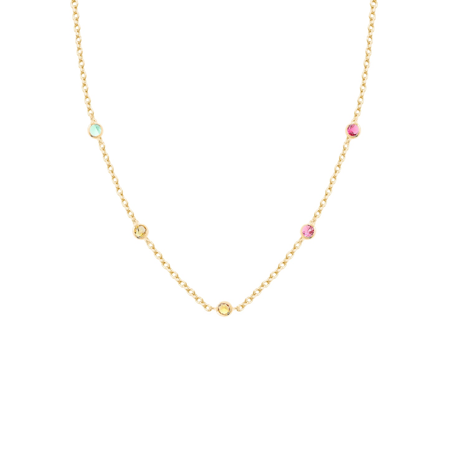 Rainbow Gemstone Choker