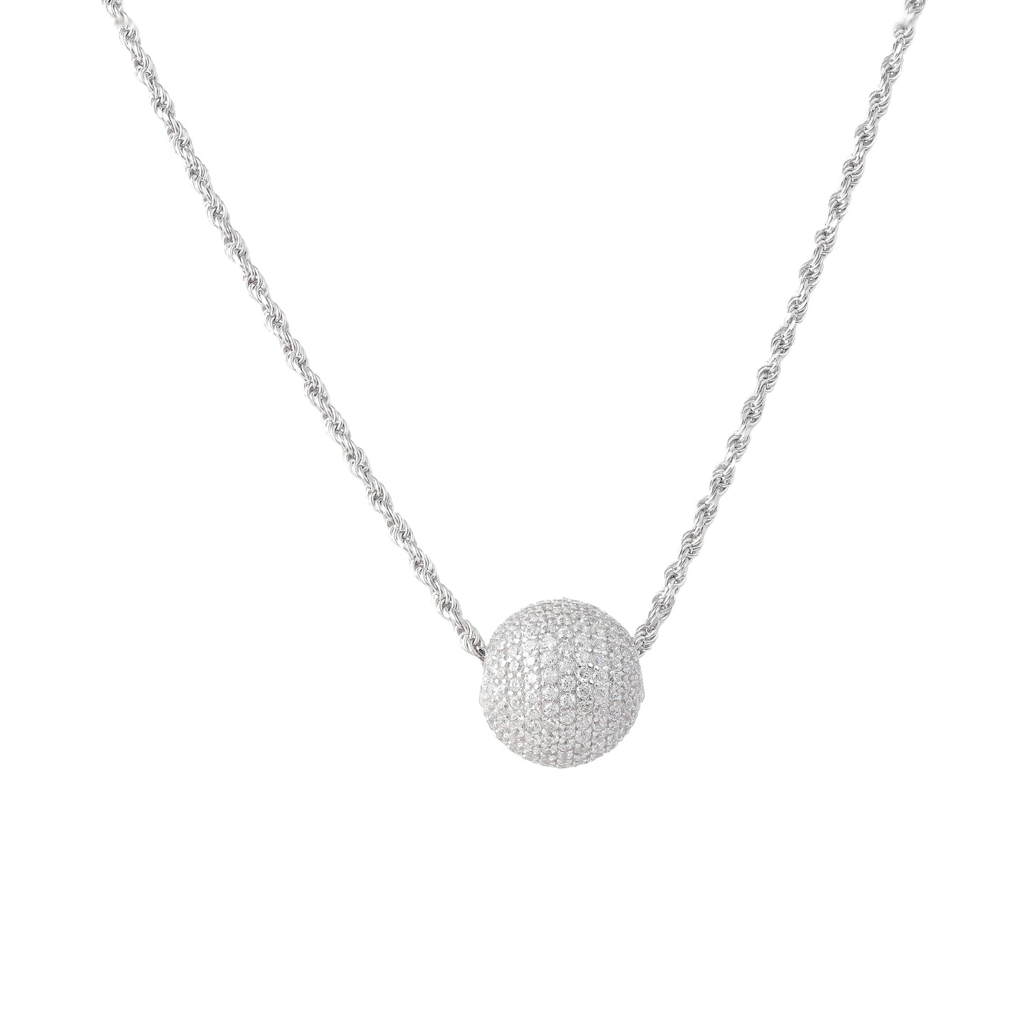 Pavé Sphere Pendant Necklace