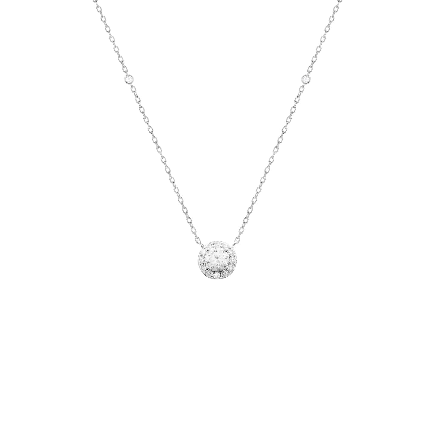 Round Moissanite Pendant Necklace