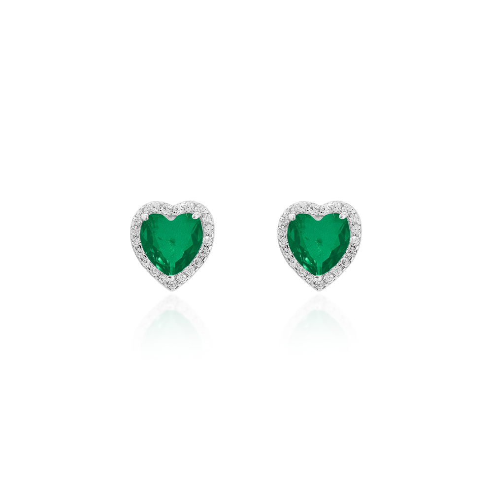 Emerald-Colored Heart Set
