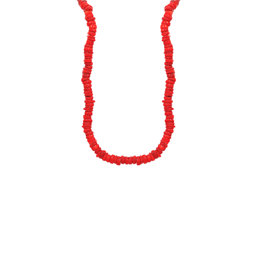 Red Coral Beaded Necklace