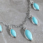 Turquoise Charm Drop Necklace