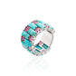 Turquoise & Pink Band Ring