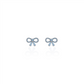 Blue Bow Stud Earrings