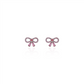 Pink Bow Stud Earrings