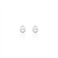 Teardrop Moissanite Halo Stud Earrings