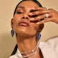 Lapis Leaf Statement Earrings