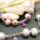 Long Pearl and Quartz Necklace with Colorful Drop