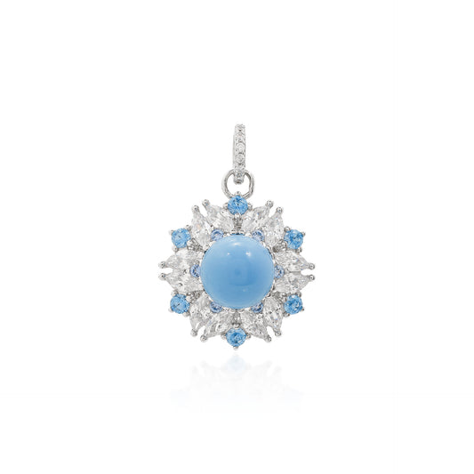 Blue Sunburst Pendant