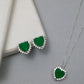 Emerald-Colored Heart Set