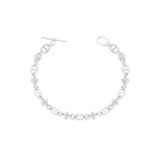 Interlocking Pavé Link Bracelet
