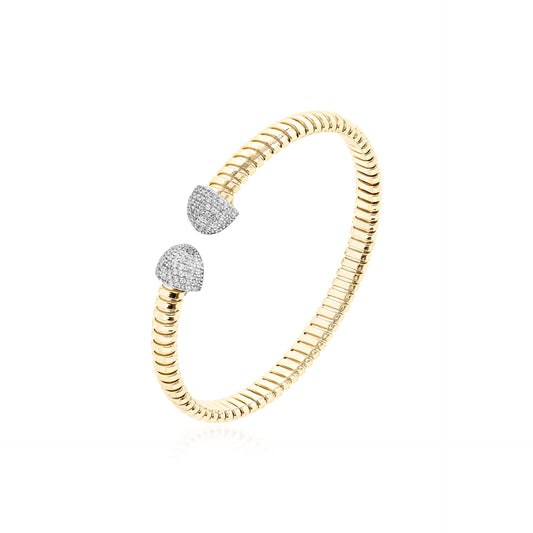 Sleek Pavé Capped Bangle