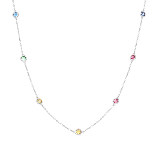 Colorful Gemstone Choker Necklace