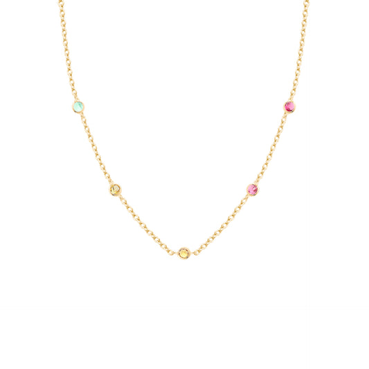 Rainbow Gemstone Choker