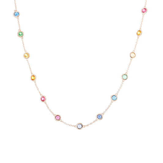 Rainbow Gemstone Necklace