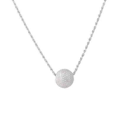 Pavé Sphere Pendant Necklace