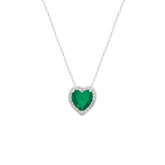Emerald-Colored Heart Set