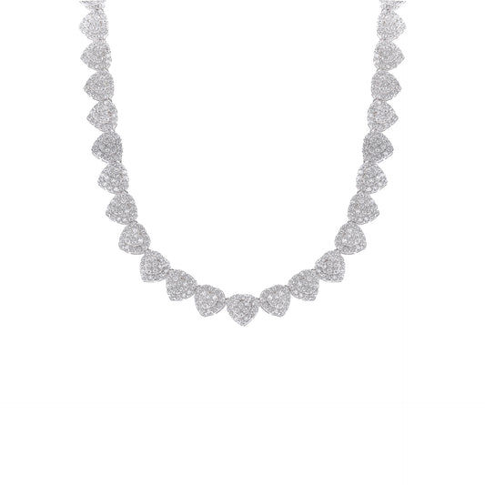Pavé Heart Zirconia Necklace