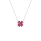 Pink Topaz Clover Necklace