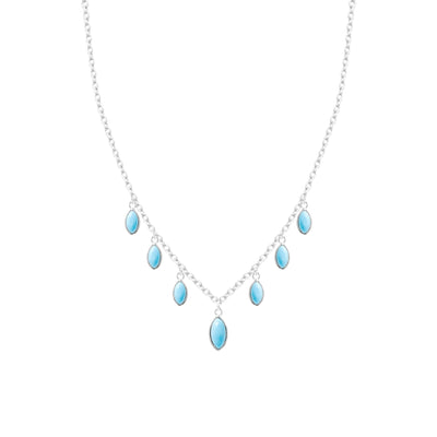 Turquoise Charm Drop Necklace