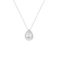 Pear Moissanite Halo Necklace