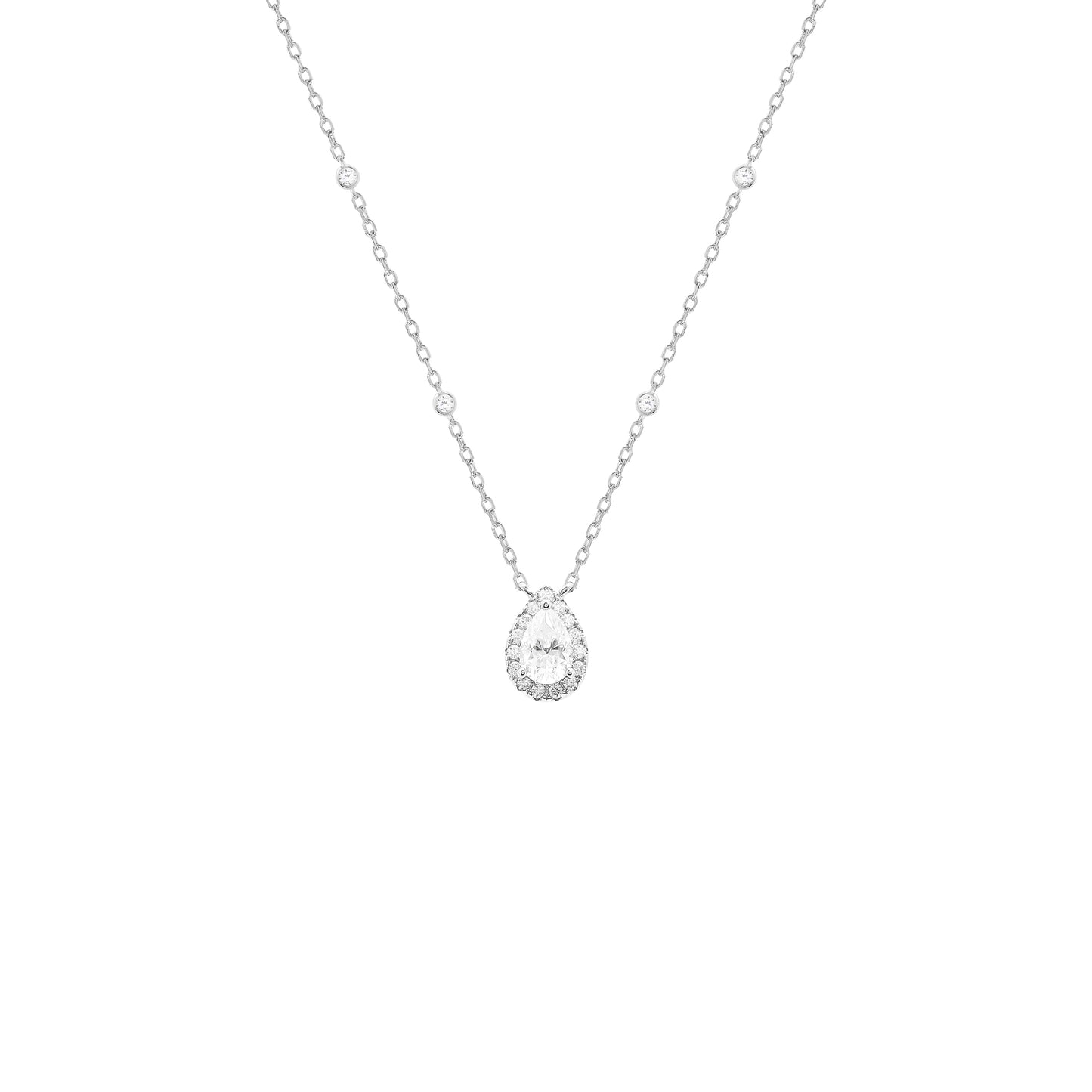 Pear Moissanite Pendant Necklace