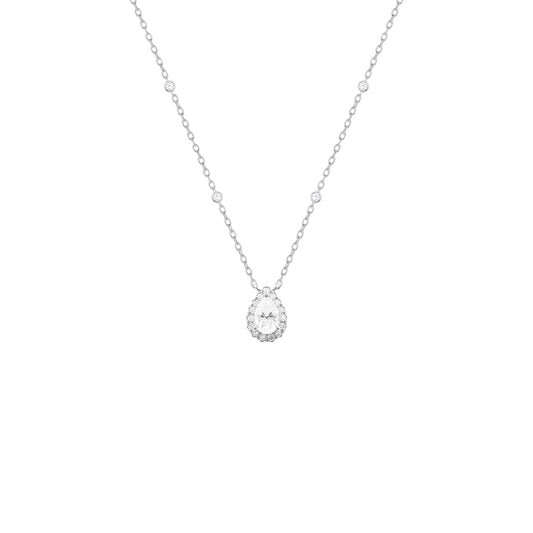 Pear Moissanite Pendant Necklace