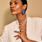 Lapis Leaf Statement Earrings