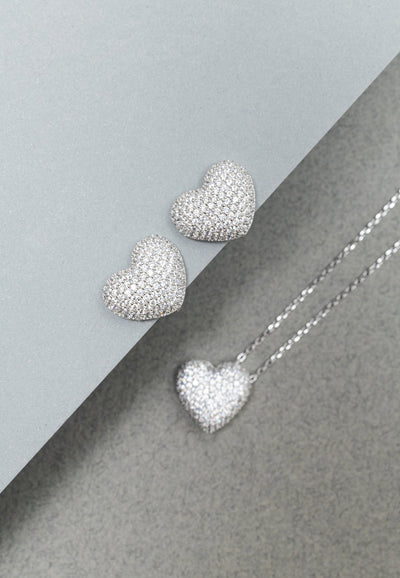 Pavé Heart Pendant Necklace