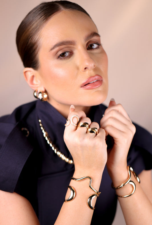 Sculptural Gold Vermeil Cuff Bracelet