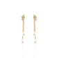 Drop Pearl Chain Earrings