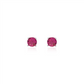 Pink Sapphire-Look Stud Earrings