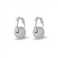 Pavé Ball Drop Earrings in Rhodium