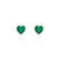 Emerald-Colored Heart Set