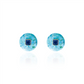 Turquoise Round Studs with Blue Topaz