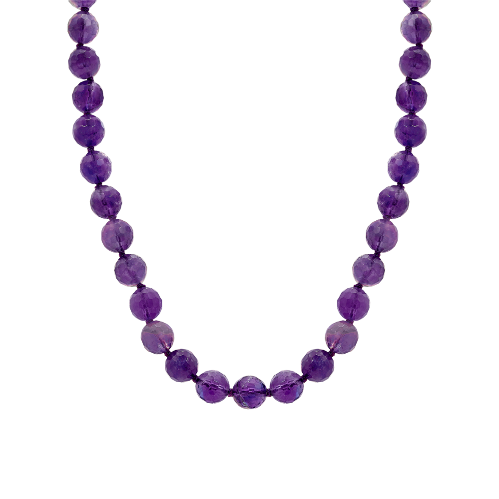 Faceted Amethyst Beaded Necklace