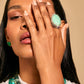 Chrysoprase & Amethyst Dome Ring