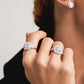 Double Halo Moissanite Ring