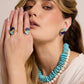 Sunrise Enamel Stud Earrings with Zirconia