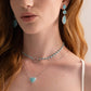 Turquoise Circle-Link Necklace