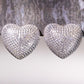 Pavé Heart Statement Earrings