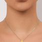 Citrine Pendant Necklace with Moissanite Halo