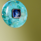 Turquoise Round Studs with Blue Topaz