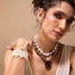 Freshwater Pearl Necklace with Tiger Eye Pendant