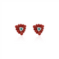 Coral Gemstone Stud Earrings