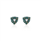 Malachite Stud Earrings – Hand-Carved Gemstone