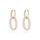 Double Oval Link Hoop Earrings